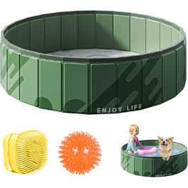 Дитячий басейн для собак та дітей, складаний, з ПВХ, антиковзаюча поверхня, для балкону, великий (80x20 см)
