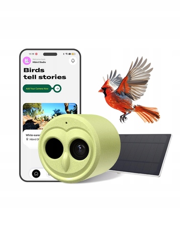 Інтелектуальна годівниця для птахів HIBIRD 4K HD з сонячною панеллю, WiFi-камерою та 6-кратним зумом та ШІ