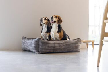 Собаче ліжко Hundebett від Lotte Ribbed, коричневе, 80x70x22 см