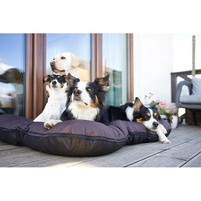 Ліжко для собак 4L Textil KLEO для великих собак, велике, знімний чохол, 130x110 см, коричневе