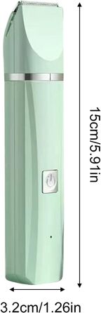 Електричний триммер для собак 4-в-1 безшумний бездротовий для грумінгу, обрізки кігтів та догляду за шерстю, підходить для цуценят, зелений