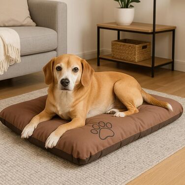 Килимок для собак ECO: великий, середній, маленький - вологостійкий, м'який, 90x60x8 см, світло-коричневий