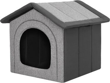 Будиночок для маленьких собак Bjird 38x32x38 см сірий