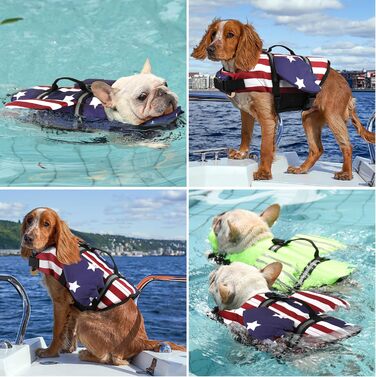 Жилет для плавання собак Petglad з дизайном крила, світловідбиваючий жилет для собак з поплавком для підборіддя, для басейну, пляжу, катання на човні, серфінгу, середніх та великих собак (Помаранчевий, XS) XS (Обхват грудей 29.9-41.9 см) (S (Обхват грудей