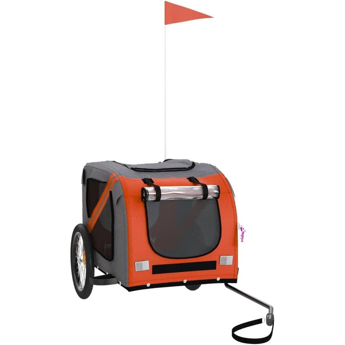 Причеп для тварин Bicycletrailer-9386-DYQ-251114-MWYT (133,5x69x73,5 см, помаранчевий та чорний)