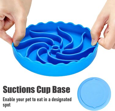 Набір мисок протиковзаючих для собак та котів, силіконові, slow feeder з присосками, неслизькі, легкі в очищенні, для цуценят, маленьких та середніх собак