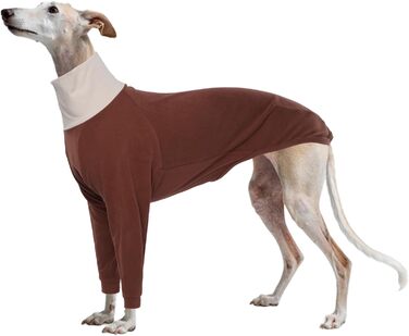 Пуловери для Whippet: теплий пуловер з коміром-стійкою для італійських віндхундів (браун, XXS)