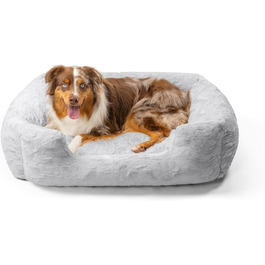 Лежак для собак Best Friends by Sheri Soothe & Snooze Lounge Lux, прямокутний, memory-foam, сірий, 91×69 см, знімний чохол, для великих порід