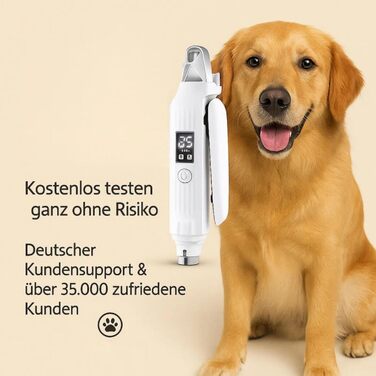 PetTrim 2-в-1: електричний триммер для кігтів + шліфувальник, LED-підсвітка, для котів та собак усіх розмірів, перезаряджається