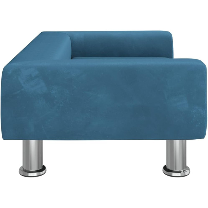 Ліжко для собак і котів vidaXL, синє, оксамитове, 70x45x26,5 см, м'яке ліжечко-диван для маленьких собак і котів