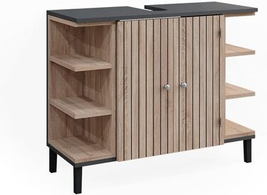 Підвісна тумба під умивальник Vicco Aquis Sonoma 30x81,8 см, меблі для ванної кімнати