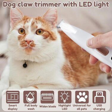 Триммер для собак PawTrim Pro: професійний, тихий, вологостійкий, з LED-дисплеєм для догляду за лапами, очима, вухами та обличчям