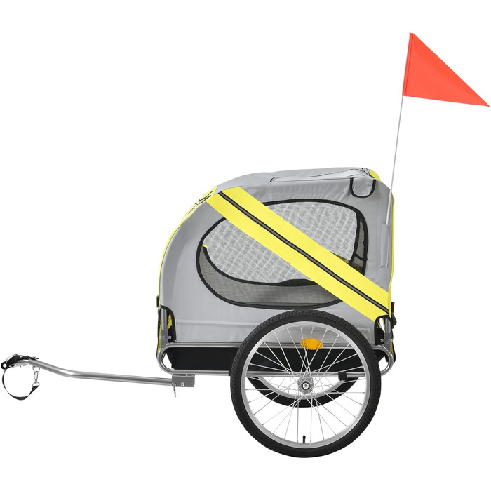 Про-тек Причіп для велосипеда, переноска для собак до 26 кг, жовто-блакитний