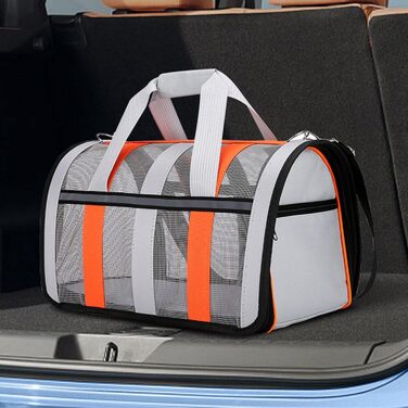 Складана переносна сумка-переноска для собак | З міцної сітчастої тканини | Для подорожей та перевезення