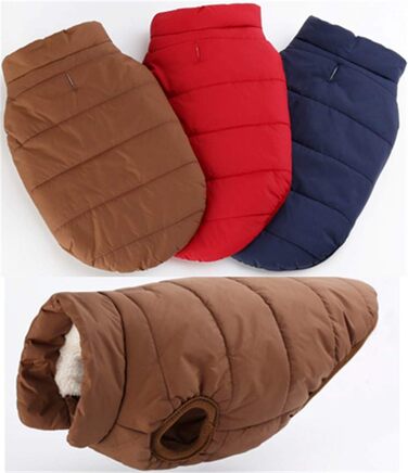 Теплий зимовий одяг для собак MISSMAO: флісова куртка з відбиваючими елементами, зручна в одяганні, колір кава, розмір 2XL