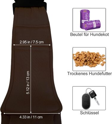 PetLoft Тканинна переноска для собак, реверсивна, регульована, Cross-Body Carrier для собак/кішок/кроликів (Коричнева)