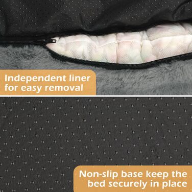 Крісло-лежанка для собак та котів Nobleza, 55x45x20 см, м'яке, знімний чохол, антиковзаюче дно