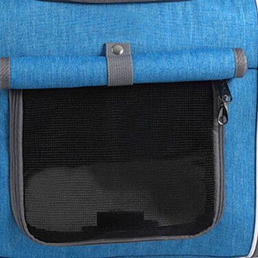 Кошик для собак Dpofirs, розширюваний, легкий, водонепроникний, для маленьких собак, з 4 сітковими вікнами, для їзди на велосипеді, для серферів, з швидкою фіксацією на кермі для легкої установки, підходить для (Блакитний)