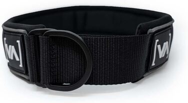 VITOMALIA® Легке відбиваюче нашийник для собак з зупинкою, 4 см, міцний нейлон та м'який неопрен, для середніх собак, чорний (4 см/M = 43 см-51 см)