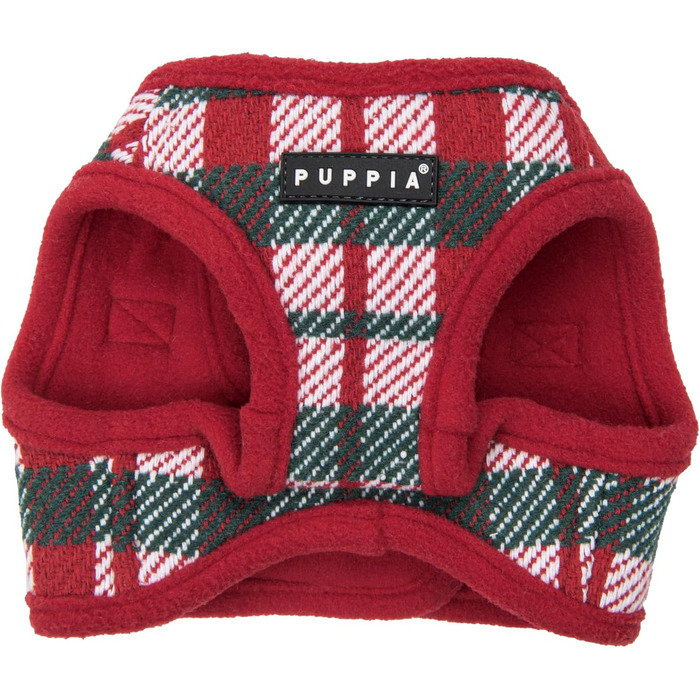 Шлейка для собак Puppia Douglas, тепла зимова, у візерунку клітинки, розмір XL (червоний/для прогулянок, однотонна (Getaway Solids), середній)