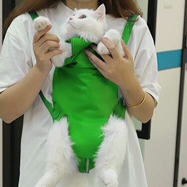 Транслючена сумка-переноска для собак та котів, зелена. Дихаюча, анти-царапин, захист від укусів. Для маленьких та середніх порід.