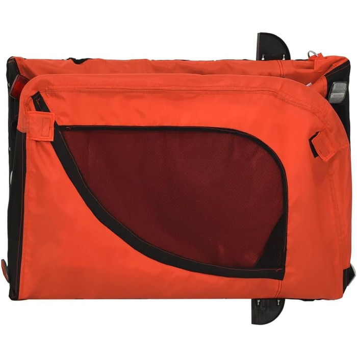 Причіп для тварин на велосипед, жовто-чорний, Oxford та залізо (125 x 63 x 66 см)