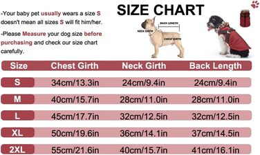 Зимовий теплий одяг для собак YRRYGMN: куртка з відбиваючими елементами, комір з хутром, для холодної погоди, розмір L (45-49 см обхват грудей)