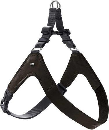 Нашийник для собак HUNTER DIMARO, чорний, м'яка та міцна шкіра, регульований, для цуценят та собак, що бояться, розмір S-M