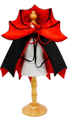 Костюм на Хелловін для собак та котів: вампірський набір (XL, червона кажанка)