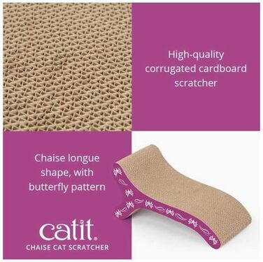 Кігтечка для котів Catit з картонної гофрованої гондоли з котячою м'ятою, S-подібної форми