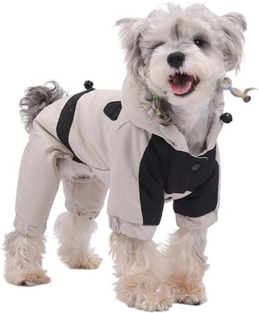 Зимовий теплий пуховик для собак, для активного відпочинку, прогулянок, холодної погоди, білі, розмір M