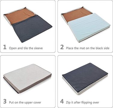 Ортопедичне ліжко для собак з гелевим шаром та піною з пам'яті, вологостійке, для великих та маленьких собак, знімний чохол, XL, помаранчеве