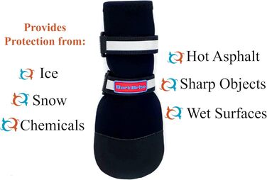 Чоботи для будь-якої погоди, Неопрен, захист лап, з відбиваючими ременями, 5 розмірів (багатобарвні, розмір M)