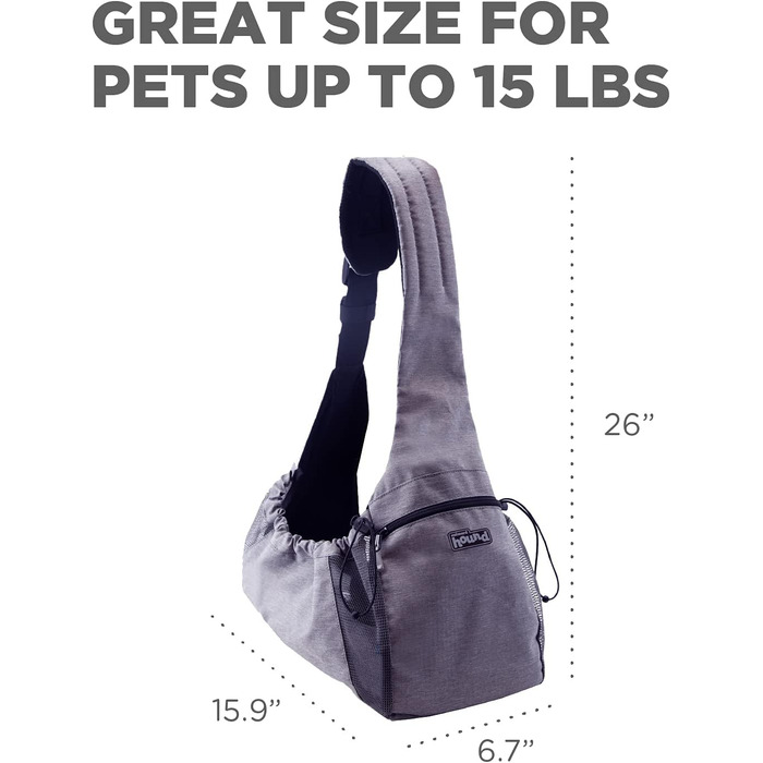 Сумка-переноска для собак Outward Hound PupPak, сіра, універсальний розмір, L 41 x B 17 x H 81 см