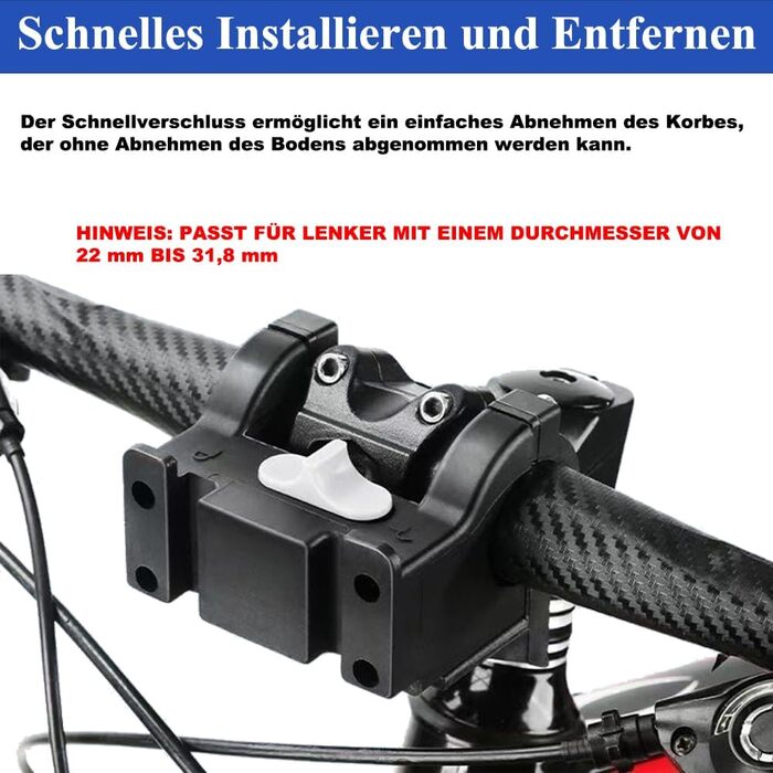 Фаркоп на велосипед, кошик на кермо, кошик для електровелосипеда, знімний, для собак та котів, для дорослих