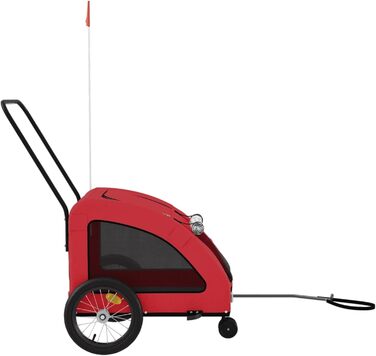 Причіп для собак Gecheer, міцний оксфордський матеріал та сталевий каркас, водонепроникний, з підвіскою, 26 дюймів, для активного відпочинку та прогулянок