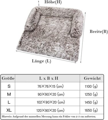 Ліжко для собак і котів NYESCASA XL 120x90 см, плюшевий диван, теплий, нековзкий, м'який, для великих і малих порід, коричневий