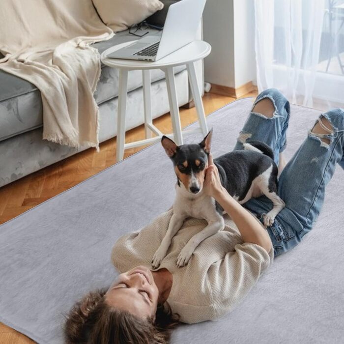 М'яка флісова ковдра для собак Nobleza, 160x100 см, сіра. Пральна, тепла, для домашніх тварин