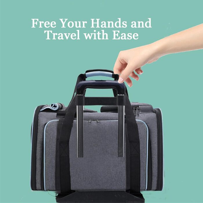 Транспортна переноска для кота Wuudi, складана сумка для собак, переноска для кота для подорожей літаком/автомобілем, дихаюча переноска для кота, маленькі собаки в авто