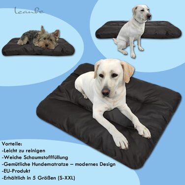 Підстилка для собак, лежанка, матрац для собак (Чорний Оксфорд, L:100x70x8 см)