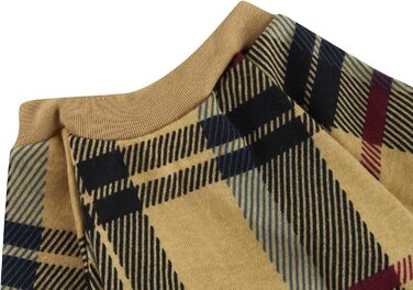 Піжама для собак Lanyarco з новорічним мотивом Сніговичка, бавовняний костюм з сніжинками для середніх собак, червоний, довжина спини 50,8 см (розмір L, 12-21 кг), бежева в клітинку буйвола