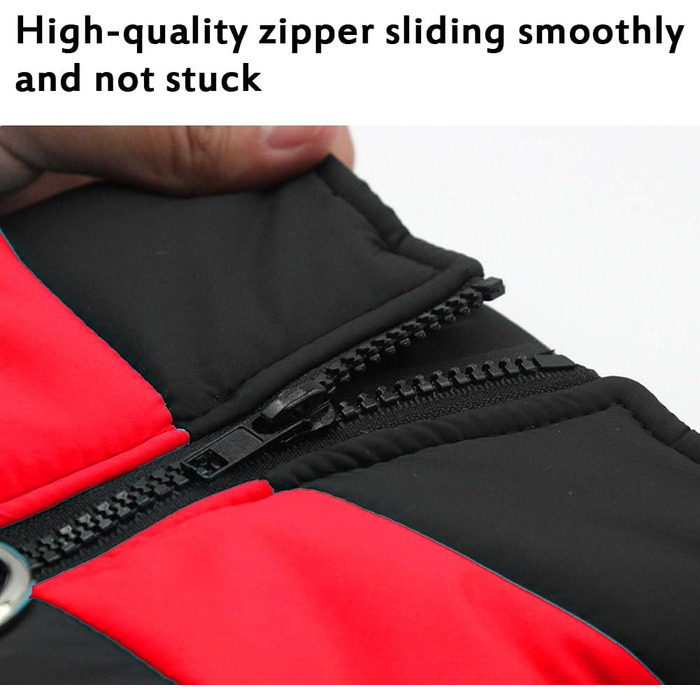 Водонепроникний зимовий пуховик для собак маленьких та середніх порід, теплий зимовий одяг для собак (червоний, XXL)