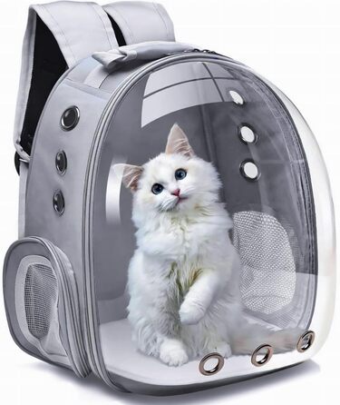 Транспортна сумка для собак та котів JUMI - рюкзак для тварин - переноска для котів та собак сірого кольору