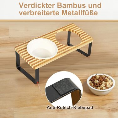 Підвищена годівниця для котів GUUSII HOME: керамічний набір для їжі та води | Ергономічна годівниця для котів з піднятою платформою