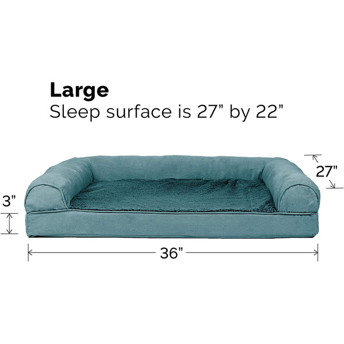 Крісло-ліжко для собак та котів Furhaven з гелевим охолодженням, м'яка піна пам'яті, Deep Pool, 91 x 68 x 16 см