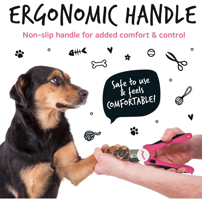 Триммер для собак та котів Bugalugs – безпечний набір для підстригання кігтів з пилочкою, S-M