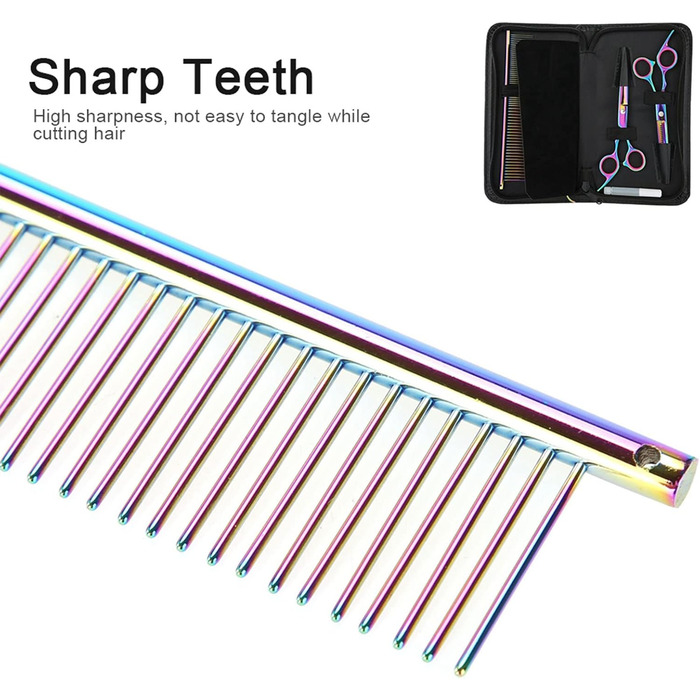 Набір професійних ножиць для грумінгу домашніх тварин: ножиці для стрижки шерсті собак, ножиці для розрідження, вигнуті ножиці, універсальні ножиці