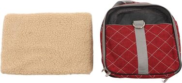 Транспортна переноска для собак та котів, складана, дихаюча, м'яка переноска з плечовим ремінцем (Бургунді)