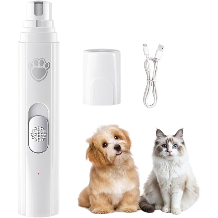 Електричний точило для кігтів собак KrallenSchleifer Pro Set - безболісне точило для собак великих, середніх та малих порід (білий)