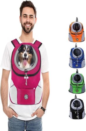 Рюкзак для собак Bis, переноска для маленьких собак, рюкзак-переноска для тварин, рюкзак для собак, портативна переноска для собак, рюкзак для подорожей на відкритому повітрі (зелений, S)